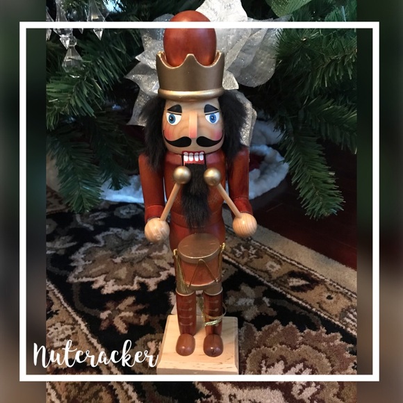 Other - 🆕 Nutcracker Wooden 15” Drummer